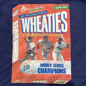 NWOT Vintage 1998 New York Yankees World Series Champs Wheaties Shirt LARGE